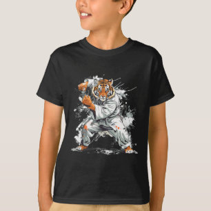 Kickboxing Tiger Watercolor Martial Arts Karate Ti T-Shirt