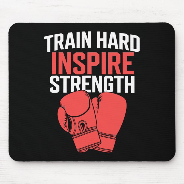 Kickboxing Trainer Intense Fitness Self-defense Ma Mouse Pad (Front)