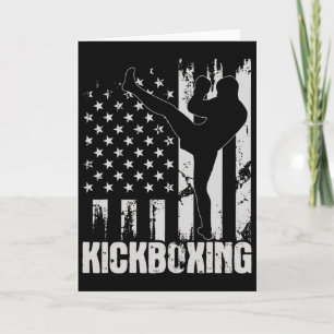 Kickboxing - Usa American Flag Kickboxer Comt Self Card