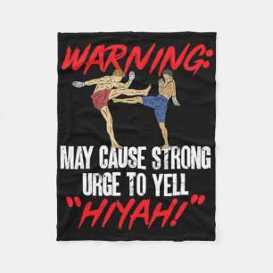 Kickboxing Why Walk When You Can Roundhouse Kick K Fleece Blanket