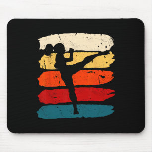 Kickboxing Woman Kickboxer Karate Boxing Mma Fight Mouse Pad
