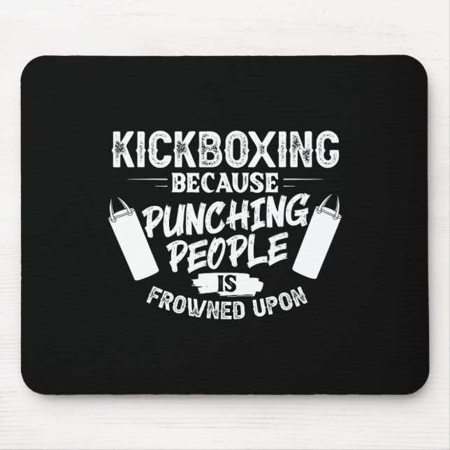 Kickboxing Workout Cardio Beginner Kickboxer _1  Mouse Pad (Front)