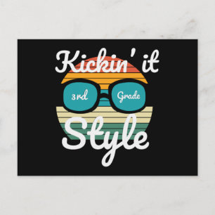 Kickin' It 3rd Grade Back To School Student Gift Postcard