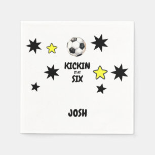 Kickin it at Six Soccer 6th Birthday Party Napkin