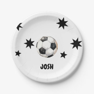 Kickin it at Six Soccer 6th Birthday Party Paper Plate