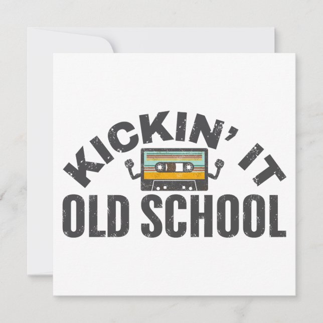 kickin' it old school invitation (Front)