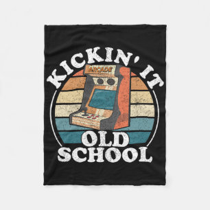 Kickin It Old School Retro 80s Arcade Game Video G Fleece Blanket