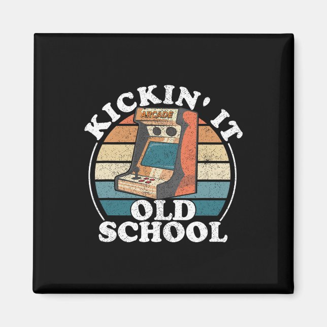 Kickin It Old School Retro 80s Arcade Game Video G Magnet (Front)