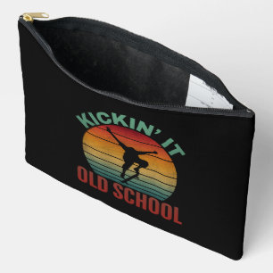 Kickin' It Old School Skateboarding Skateboard  Accessory Pouch
