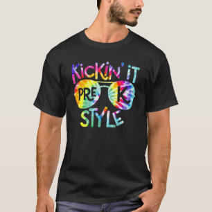 Kickin It Pre K Style Kids Back To School Teacher  T-Shirt