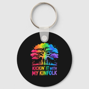 Kickin' It With My Kinfolk Funny Family Reunion  Key Ring