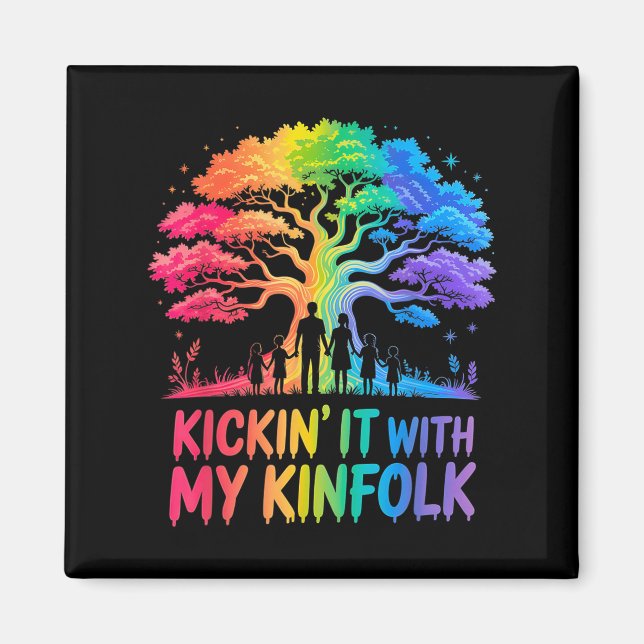Kickin' It With My Kinfolk Funny Family Reunion  Magnet (Front)