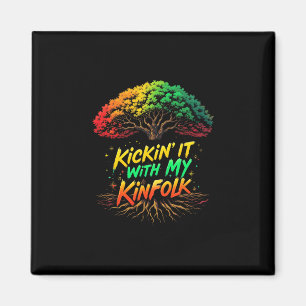 Kickin' It With My Kinfolk Funny Summer Family Reu Magnet
