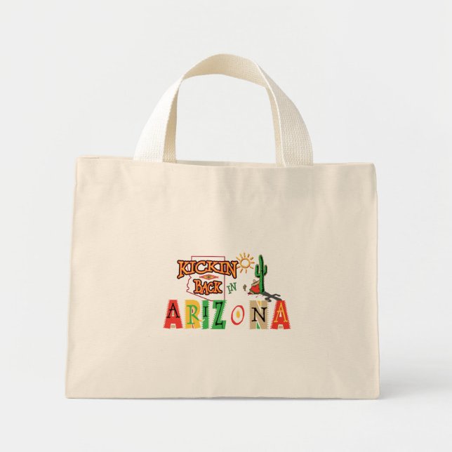 Kicking Back in Arizona Mini Tote Bag (Front)