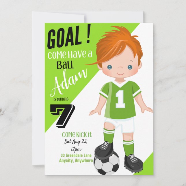 Kicking It 2 Birthday Invitation Card (Front)