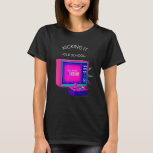 Kicking It Old School  Retro Gaming 7 T-Shirt