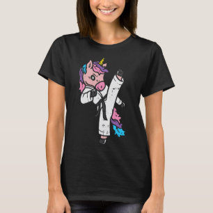 Kicking Unicorn Martial Art Cute Karate Taekwondo T-Shirt