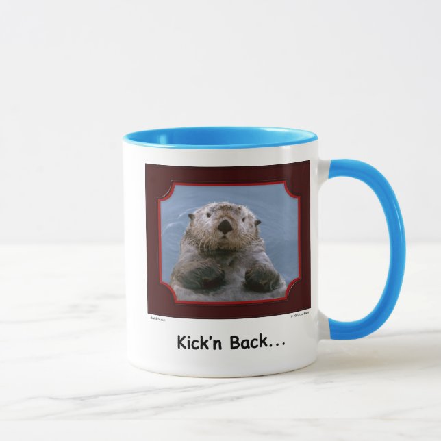 "Kick'n Back!" Sea Otter Mug (Right)