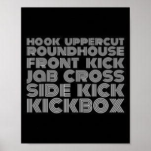 Kicks And Punches Kickboxer Kickboxing Shirt Poster