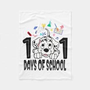 Kid 100 Days Of School Dalmatian Puppy 100th Day G Fleece Blanket