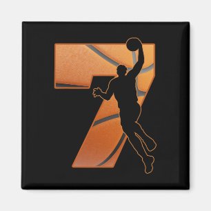 Kid 7 Year Old 7th Sketll Birthday Partytheme Boys Magnet