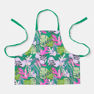 Kid Apron : Abstract Leaves (green)