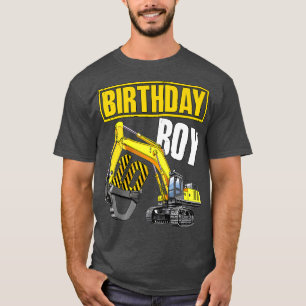 Kid Birthday Boy 10th Vehicle 10 Year Old Construc T-Shirt