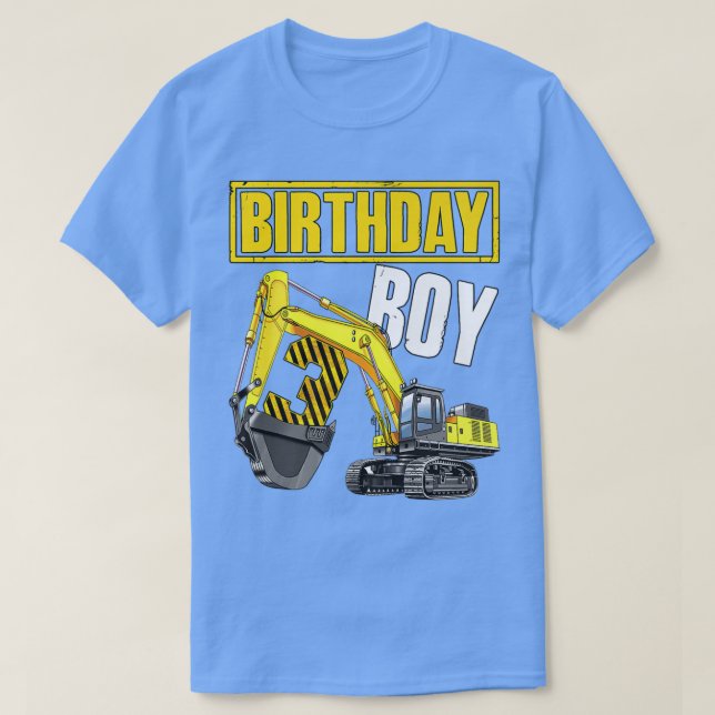 Kid Birthday Boy 3rd Vehicle 3 Years Old Construct T-Shirt (Design Front)