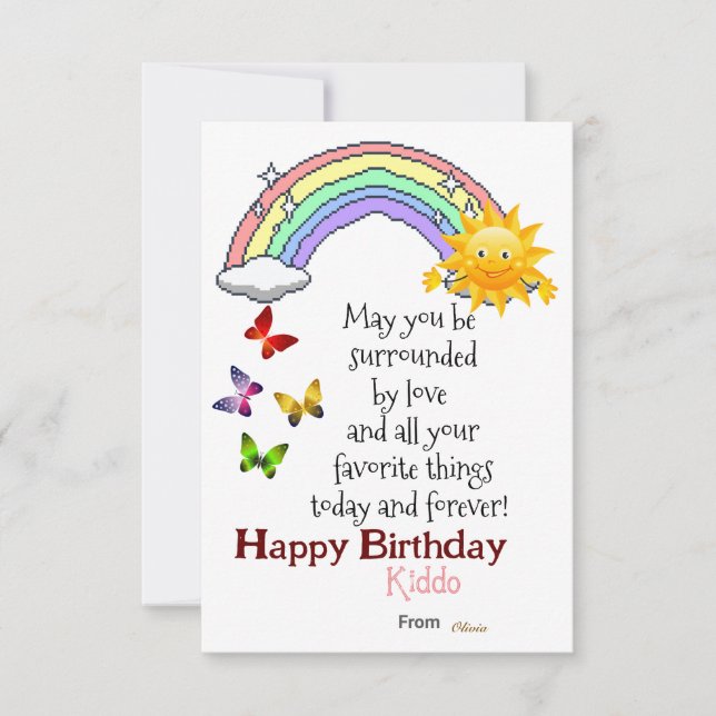 Kid Birthday Flat Card (Front)