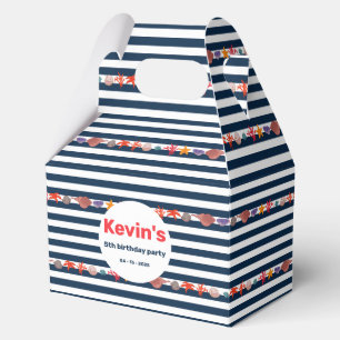 Kid Birthday Timeless navy with sailor stripes Favour Box