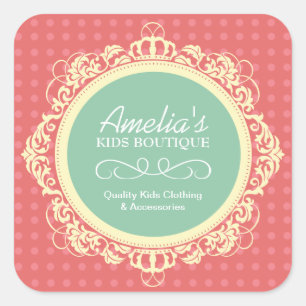 Kid Boutique Packaging Stickers