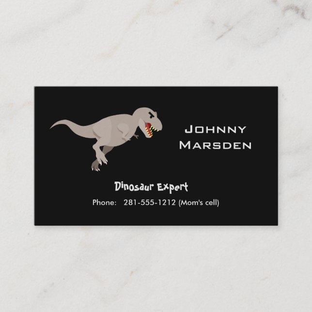 Kid Business Card Dinosaur Expert (Front)