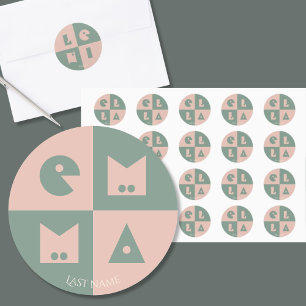 Kid child baby 4 letter name label tag Sticker