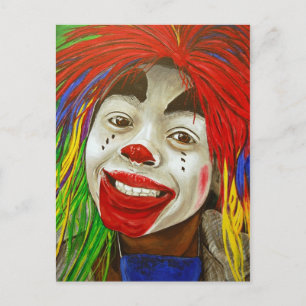 Kid Clown Painting Postcard