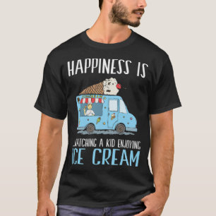 Kid Enjoying Ice Cream Ice Cream Truck body yoga s T-Shirt