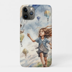 kid flying kites Case-Mate iPhone case