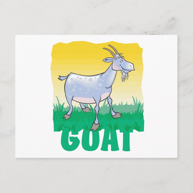 Kid Friendly Goat Postcard (Front)