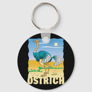 Kid Friendly Ostrich Key Ring