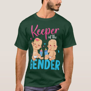 Kid Gender Reveal Party Keeper Of The Gender Mum D T-Shirt