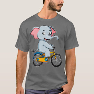 Kid Gift Elefant Driving With A Bicycle For Boys A T-Shirt