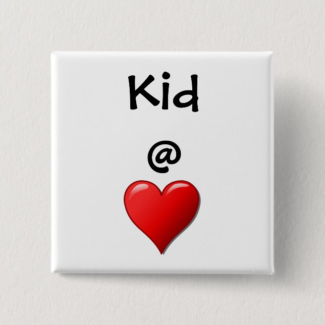 Kid @ Heart 15 Cm Square Badge (Front)
