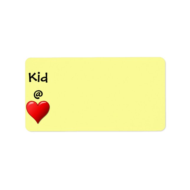 Kid @ Heart Address Label (Front)