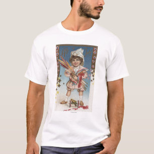 Kid Holding Fireworks and Rockets T-Shirt