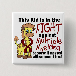 Kid In The Fight Against Multiple Myeloma 15 Cm Square Badge