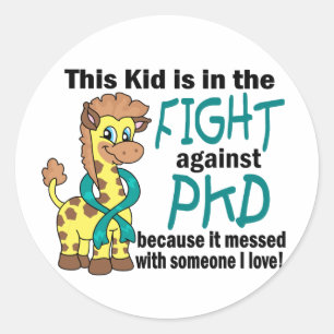Kid In The Fight Against PKD Classic Round Sticker
