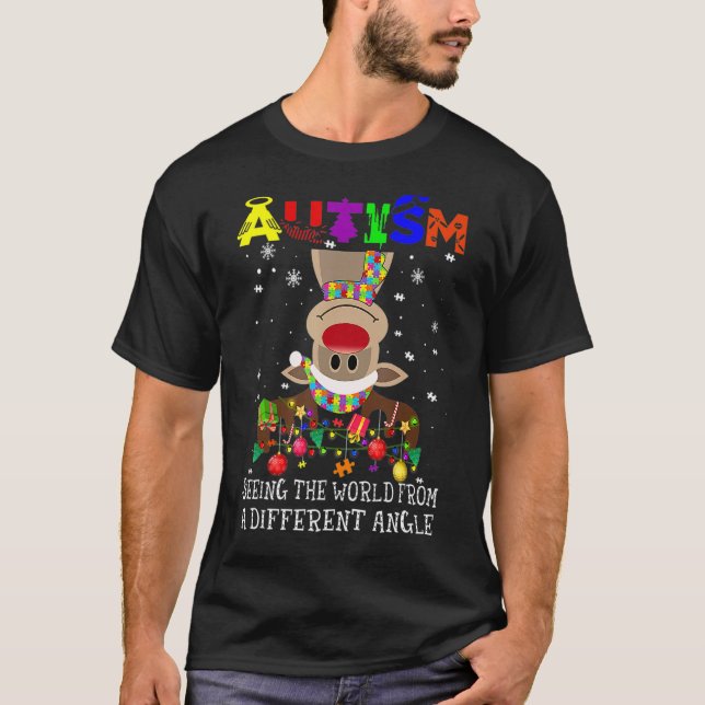 Kid Love Autism Seeing The World From A Different  T-Shirt (Front)