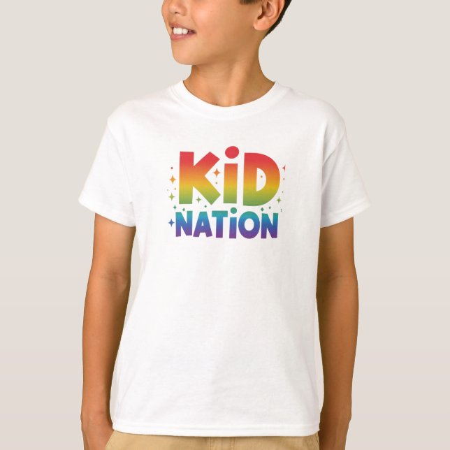 "Kid Nation" Text T-Shirt (Front)