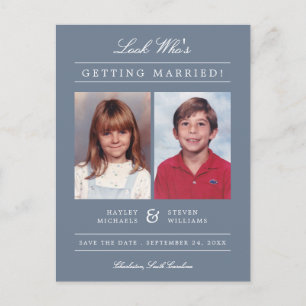 Kid Photo Save the Date   Dusty Postcard