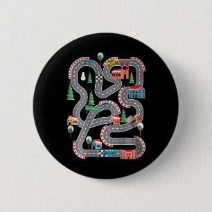 Kid Play Cars On Dad Ck Race Track Mat Father's Da 6 Cm Round Badge