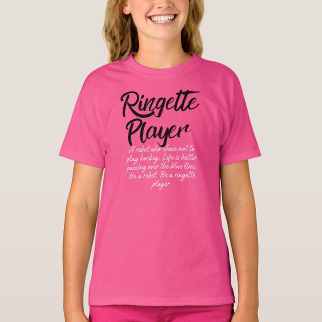Kid- Ringette Rebel  T-Shirt (Front)